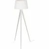 ATHM DESIGN Lampadaires Lampadaire Abat Jour Tissu Blanc Et Pied Métal -Éclairage Soldes 2024 lampadaire abat jour tissu blanc et pied metal 10