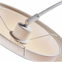 ATHM DESIGN Lampadaires Lampadaire Abat Jour Tissu Blanc Pied Métal -Éclairage Soldes 2024 lampadaire abat jour tissu blanc pied metal 5