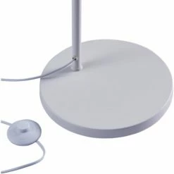 ATHM DESIGN Lampadaires Lampadaire Abat Jour Tissu Blanc Pied Métal -Éclairage Soldes 2024 lampadaire abat jour tissu blanc pied metal 6