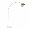 Wadiga Lampadaires Lampadaire Arc Doré Avec Base Ronde Blanche H195cm -Éclairage Soldes 2024 lampadaire arc dore avec base ronde blanche h195cm
