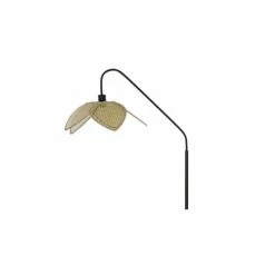 Wadiga Lampadaires Lampadaire Arc Métal Noir Et Abat-jour Rotin Synthétique 45x72x165cm -Éclairage Soldes 2024 lampadaire arc metal noir et abat jour rotin synthetique 45x72x165cm 1