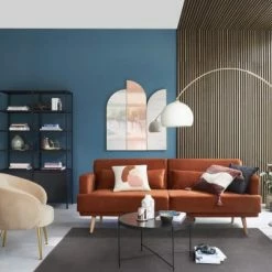 Maisons Du Monde Lampadaires Lampadaire Arqué En Métal Doré, Marbre Blanc Et Abat-jour Teinté Crème H195 -Éclairage Soldes 2024 lampadaire arque en metal dore marbre blanc et abat jour teinte creme h195 1000 10 25 219293 5