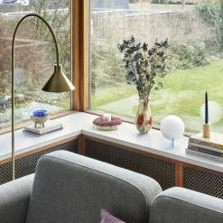 Hubsch Lampadaires Lampadaire Avec Base En Marbre En Noir Et Laiton -Éclairage Soldes 2024 lampadaire avec base en marbre en noir et laiton 5