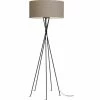 It's About Romi Lampadaires Lampadaire Avec Pieds Noirs Et Abat-jour Gris H175cm -Éclairage Soldes 2024 lampadaire avec pieds noirs et abat jour gris h175cm