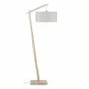 Good & Mojo Lampadaires Lampadaire Bambou Et Lin Naturel Beige H176cm -Éclairage Soldes 2024 lampadaire bambou et lin naturel beige h176cm