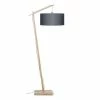 Good & Mojo Lampadaires Lampadaire Bambou Et Lin Naturel Gris H176cm -Éclairage Soldes 2024 lampadaire bambou et lin naturel gris h176cm