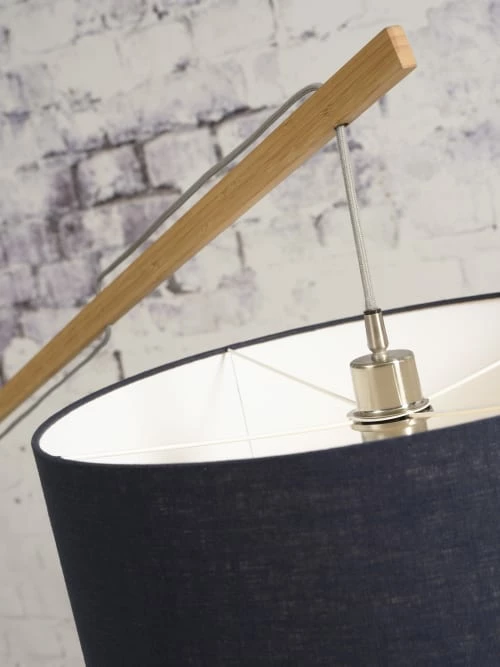 Good & Mojo Lampadaires Lampadaire Bambou/lin Gris H207cm 7 Good & Mojo Lampadaires Lampadaire Bambou/lin Gris H207cm – Image 5