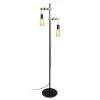 Tosel Lampadaires Lampadaire Bois Naturel Et Noir -Éclairage Soldes 2024 lampadaire bois naturel et noir