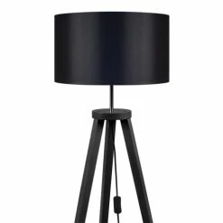Tosel Lampadaires Lampadaire Bois Noir -Éclairage Soldes 2024 lampadaire bois noir 2