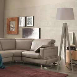 Tosel Lampadaires Lampadaire Bois Taupe -Éclairage Soldes 2024 lampadaire bois taupe 3