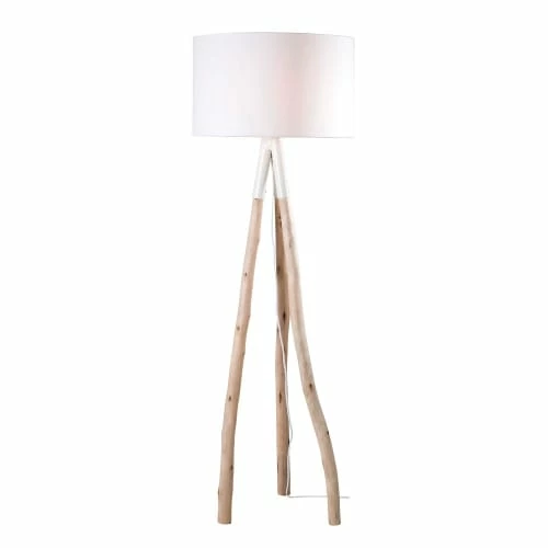 Maisons Du Monde Lampadaires Lampadaire Branche D'eucalyptus Et Abat-jour Blanc H152 4 Maisons Du Monde Lampadaires Lampadaire Branche D'eucalyptus Et Abat-jour Blanc H152 – Image 2