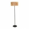 Decoratie Lampadaires Lampadaire Droit Métal Ambre Abat-jour Raphia H140cm -Éclairage Soldes 2024 lampadaire droit metal ambre abat jour raphia h140cm