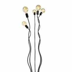 QAZQA Lampadaires Lampadaire En Acier Noir -Éclairage Soldes 2024 lampadaire en acier noir 10