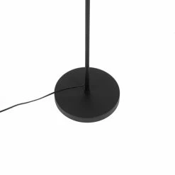 QAZQA Lampadaires Lampadaire En Acier Noir -Éclairage Soldes 2024 lampadaire en acier noir 15