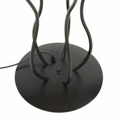 QAZQA Lampadaires Lampadaire En Acier Noir -Éclairage Soldes 2024 lampadaire en acier noir 9