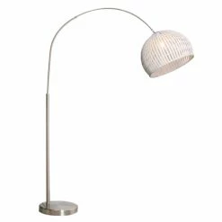 Keria Lampadaires Lampadaire En Bamboo Argente