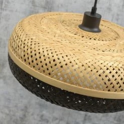 Good & Mojo Lampadaires Lampadaire En Bambou Abat-jour En Bambou Naturel/noir, H. 176cm -Éclairage Soldes 2024 lampadaire en bambou abat jour en bambou naturel noir h 176cm 2