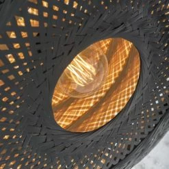 Good & Mojo Lampadaires Lampadaire En Bambou Abat-jour En Bambou Naturel/noir, H. 176cm -Éclairage Soldes 2024 lampadaire en bambou abat jour en bambou naturel noir h 176cm 4