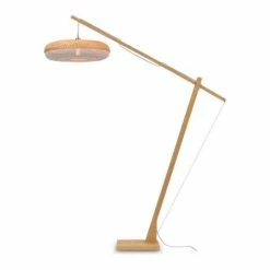 Good & Mojo Lampadaires Lampadaire En Bambou Blanc H207cm