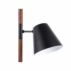 Leitmotiv Lampadaires Lampadaire En Bois Et Métal Hauteur 150 Cm Marron Et Noir -Éclairage Soldes 2024 lampadaire en bois et metal hauteur 150 cm marron et noir 1