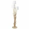 Maisons Du Monde Lampadaires Lampadaire En Bois Flotté Et Abat-jour Blanc H159