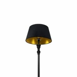 QAZQA Lampadaires Lampadaire En Bois Noir -Éclairage Soldes 2024 lampadaire en bois noir 6