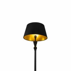 QAZQA Lampadaires Lampadaire En Bois Noir -Éclairage Soldes 2024 lampadaire en bois noir 7