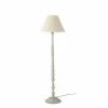 Maisons Du Monde Lampadaires Lampadaire En Manguier Et Abat-jour Blanc Cassé H162
