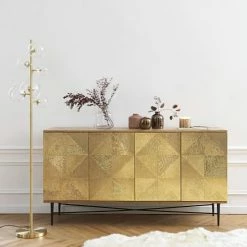 Maisons Du Monde Lampadaires Lampadaire En Métal Doré Et 6 Globes En Verre H160 -Éclairage Soldes 2024 lampadaire en metal dore et 6 globes en verre h160 1000 10 38 182488 10