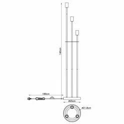 Globo Lampadaires Lampadaire En Métal Noir -Éclairage Soldes 2024 lampadaire en metal noir 30