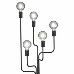 Trio Lampadaires Lampadaire En Métal Noir -Éclairage Soldes 2024 lampadaire en metal noir 41