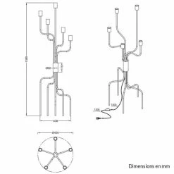 Trio Lampadaires Lampadaire En Métal Noir -Éclairage Soldes 2024 lampadaire en metal noir 42