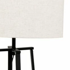 Maisons Du Monde Lampadaires Lampadaire En Métal Noir Et Abat-jour En Lin Recyclé H144 -Éclairage Soldes 2024 lampadaire en metal noir et abat jour en lin recycle h144 1000 2 11 228873 3