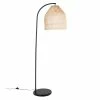 Maisons Du Monde Lampadaires Lampadaire En Métal Noir Et Rotin H170