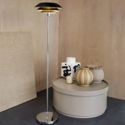 Dyberg Larsen Lampadaires Lampadaire En Métal Noir Mat, H 133 Cm D 31 Cm -Éclairage Soldes 2024 lampadaire en metal noir mat h 133 cm d 31 cm 2