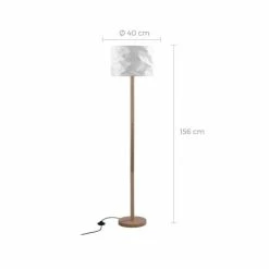 Rendez Vous Déco Lampadaires Lampadaire En Papier Blanc Et Bois D'hévéa 11 Rendez Vous Déco Lampadaires Lampadaire En Papier Blanc Et Bois D'hévéa -Éclairage Soldes 2024 lampadaire en papier blanc et bois d hevea 3