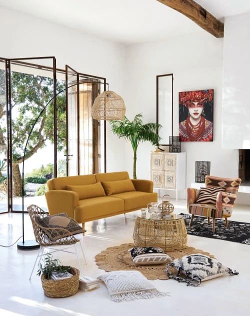 Maisons Du Monde Lampadaires Lampadaire En Rotin Tressé Et Métal Noir H.191cm 8 Maisons Du Monde Lampadaires Lampadaire En Rotin Tressé Et Métal Noir H.191cm – Image 6