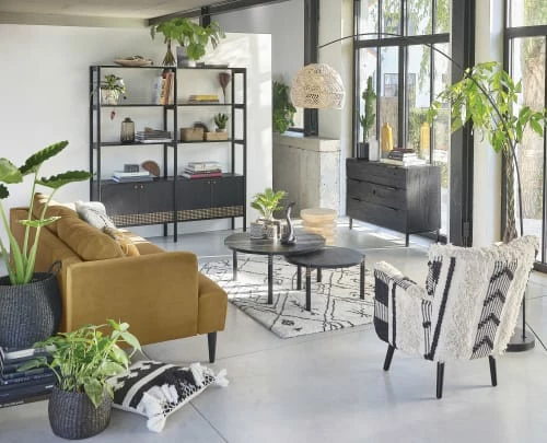 Maisons Du Monde Lampadaires Lampadaire En Rotin Tressé Et Métal Noir H.191cm 6 Maisons Du Monde Lampadaires Lampadaire En Rotin Tressé Et Métal Noir H.191cm – Image 4