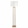 Maisons Du Monde Lampadaires Lampadaire En Terminalier Et Abat-jour En Coton Blanc H165 -Éclairage Soldes 2024 lampadaire en terminalier et abat jour en coton blanc h165 1000 13 13 158232 1