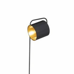 QAZQA Lampadaires Lampadaire En Tissu Noir -Éclairage Soldes 2024 lampadaire en tissu noir 3