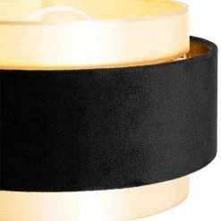 QAZQA Lampadaires Lampadaire En Tissu Noir -Éclairage Soldes 2024 lampadaire en tissu noir 7