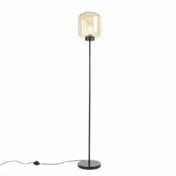 QAZQA Lampadaires Lampadaire En Verre Beige