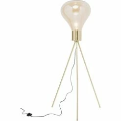 Kare Design Lampadaires Lampadaire En Verre Et Acier Doré H160 -Éclairage Soldes 2024 lampadaire en verre et acier dore h160 2