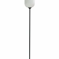 Dyberg Larsen Lampadaires Lampadaire En Verre Et Métal Noir Mat, H 150 Cm D 20 Cm