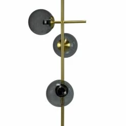 Dyberg Larsen Lampadaires Lampadaire En Verre Fumé Et Laiton, H 160 Cm D 34 Cm -Éclairage Soldes 2024 lampadaire en verre fume et laiton h 160 cm d 34 cm 2