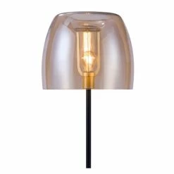 Rendez Vous Déco Lampadaires Lampadaire En Verre Fumé, Marbre Et Métal Noir -Éclairage Soldes 2024 lampadaire en verre fume marbre et metal noir 5
