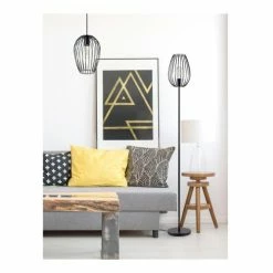 Lampea Lampadaires Lampadaire Industriel En Métal Noir 160 Cm -Éclairage Soldes 2024 lampadaire industriel en metal noir 160 cm 4