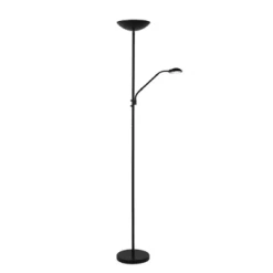 Lucide Lampadaires Lampadaire LED Avec Liseuse Métal Argent H180cm -Éclairage Soldes 2024 lampadaire led avec liseuse metal noir h180cm