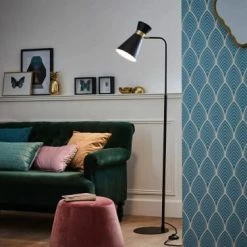 Brilliant Lampadaires Lampadaire Métal Noir H148,5cm -Éclairage Soldes 2024 lampadaire metal noir h148 5cm 1