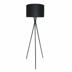 LUMISKY Lampadaires Lampadaire Salon Métal Noir H150CM
